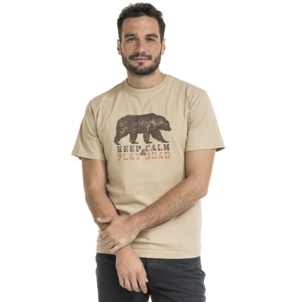 Bushman Pánské tričko Brian, pískově hnědé M
