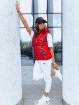 Dámská prošívaná vesta WISE OWL červená FashionStreet TY3783 L