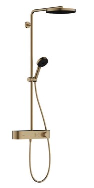 HANSGROHE - Pulsify S Sprchový set s termostatem, průměr 26 cm, 3 proudy, EcoSmart, kartáčovaný bronz 24221140