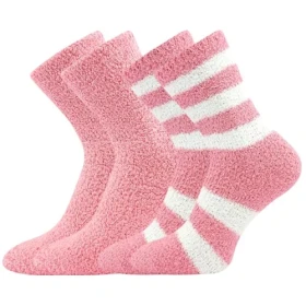 BOMA Ponožky dámské žinylkové SVĚTLANA 2pack RŮŽOVÉ 35-41 118609