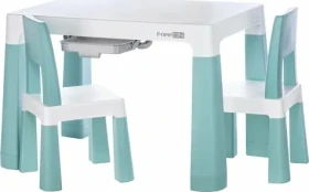 FreeON Plastový stolek s židlemi Neo bílá/zelená / od 3 do 9 let (149508)