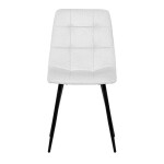 Jídelní židle, bílá, sametová látka, DCL-X7015 WT2