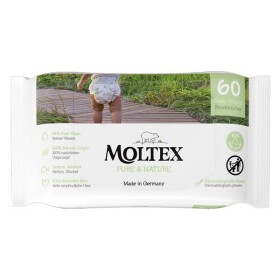 MOLTEX Pure & Nature EKO vlhčené ubrousky na bázi vody 60 ks