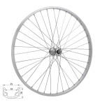 Kolo zadní RMX 219, 507x19, stříbrné, náboj FORCE (24" zapletené zadní kolo )