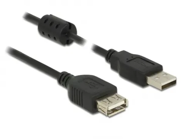 DeLock Prodlužovací kabel USB 2.0 A (M) - USB 2.0 A (F) 0.5m černá (84882)