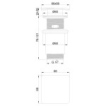 INVENA - CLICK-CLACK umyvadlový, černá s přepadem, square SC-B1-139-L