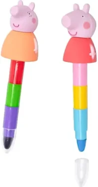 HASBRO Voskovky Prasátko Peppa / Stohovatelné / 2 ks / 3 barvy v jedné voskovce (PP715085)