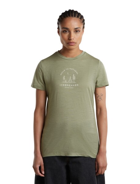 Dámské merino triko krátký rukáv ICEBREAKER Wmns Merino 150 Tech Lite SS Tee Peace Pas, Lichen velikost: S