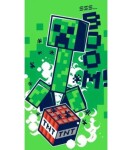 Jerry Fabrycs Minecraft Creeper Zomb JFK103243 plážová osuška zelená 70x140