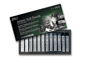 Suché pastely Mungyo Gallery Soft Pastel Gray MPV12G 12 barev
