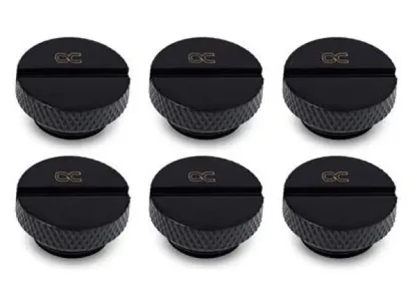 Alphacool Eiszapfen G1/4 černá / Zaslepovací šroubení / Vodní chlazení PC / 6 ks (17622)
