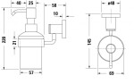DURAVIT - D-Code Dávkovač mýdla s držákem, sklo/chrom 0099161000
