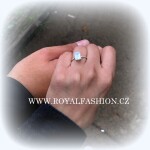 Royal Fashion prsten 14k zlato Vermeil GU-DR23091R-ROSEGOLD-MOONSTONE-TOPAZ Velikost: 7 (EU: 54-56)