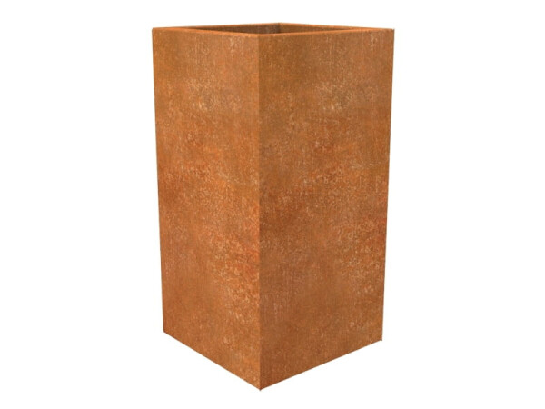 Ocelový květináč – Steel Box Rust 128 l (40 × 40 cm, v. 80 cm)
