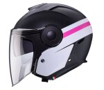 Otevřená helma Caberg Soho Zephyr matt black/white/fuchsia - XS / černá