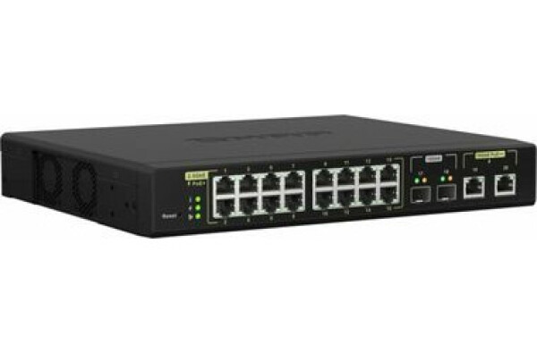 QNAP QSW-M2116P-2T2S / Switch / 16x2500Mbps / 2x10Gbps SFP+ / 2x10Gbps LAN / PoE+ (QSW-M2116P-2T2S)