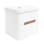 Koupelnová skříňka s umyvadlem SAT Fusion 57,5x53x45 cm bílá matná mat SATFUSION260WU SATFUSION260WU