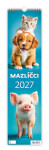 Nástěnný kalendář 2027 vázankový Helma Mazlíčci