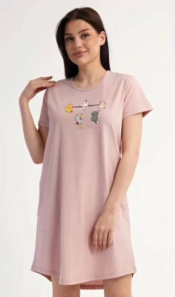 Dámské domácí šaty Vienetta Secret Koťata