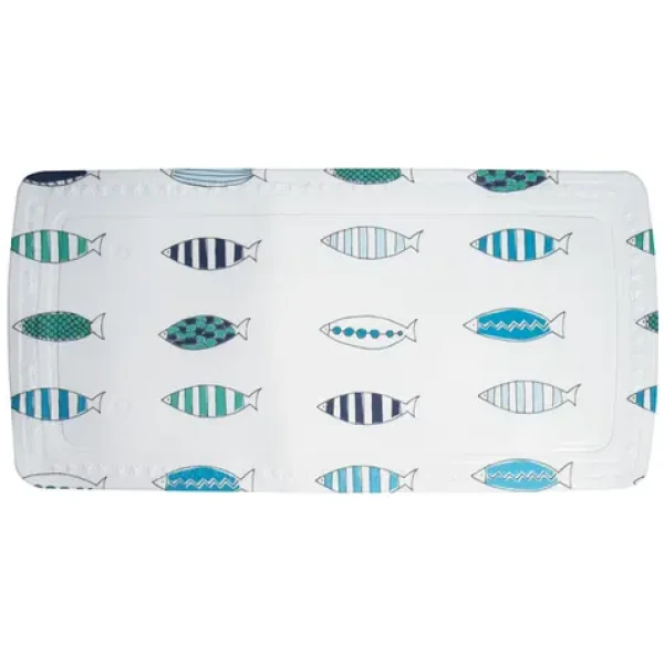 Spirella SANTORINI protiskluzová podložka do vany rybičky motiv / PVC / 71 x 36 cm (7610583192493)