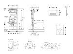 GEBERIT - Duofix Set předstěnové instalace, klozetu Oudee a sedátka softclose, tlačítko Sigma50, chrom/alpská bílá SANI11CA3134B