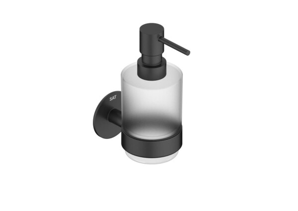 Dávkovač mýdla SAT Cool montáž bez vrtání černá matná SATDCO99MC SATDCO99MC