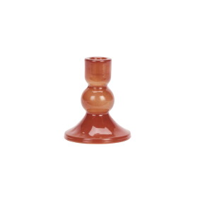 MADAM STOLTZ Skleněný svícen Red 11 cm, červená barva, sklo