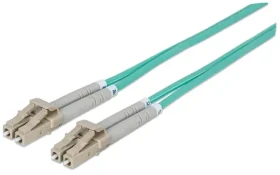 Intellinet LC-LC optický kabel tyrkysová / Optický kabel / Multimode OM3 / 1 m / LSZH (750868)
