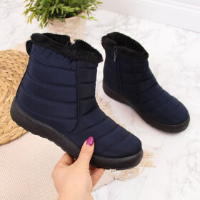 Nepromokavé sněhové boty na zip NEWS EVE181B navy blue
