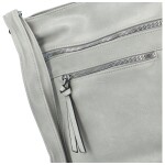 Trendy dámská koženková crossbody kabelka Zeta, šedá