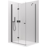 CERANO - Sprchový kout Volpe L/P - 6 mm - černá matná, transparentní sklo - 70x70x190 - zalamovací CER-427297