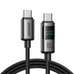 Joyroom S-A16 Pro Prism Series Nabíjecí kabel s displejem USB-C (M) - USB-C (M) 100W 1.2m černá (6956116701437)