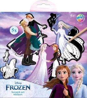Vyškrabávací obrázky Ledové království - samolepky 5 ks - Craft Creative