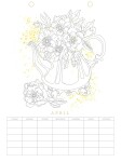 Wall Calendar, antistresové omalovánky/kalendář s barvami, Kristy Rice