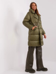Lehká péřová dámská zimní bunda khaki barvě Factory Price (TR8310) odstíny zelené M (38)