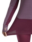 Dámské merino triko dlouhý rukáv, 1/2 zip ICEBREAKER Wmns Merino 200 ZoneKnit LS Half Zip, Dark Berry/Grey Plum/Cb velikost: S