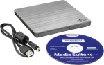 Hitachi-LG GP60NS60 stříbrná / Externí vypalovací mechanika / slim / DVD+-RW / M-Disc / USB 2.0 (GP60NS60.AUAE12S)