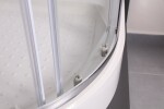 OLSEN SPA - Čtvrtkruhový sprchový kout s vaničkou BILBAO - Barva rámu - Chrom/Leštěný hliník (ALU), Rozměr A - 90, Rozměr B - 90, Směr zavírání - Univerzální Levé / Pravé, Výplň - Pear bezpečnostní sklo - 5 mm OLBBIL90CP