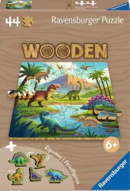 Dřevěné puzzle Dinosauři 44 dílků