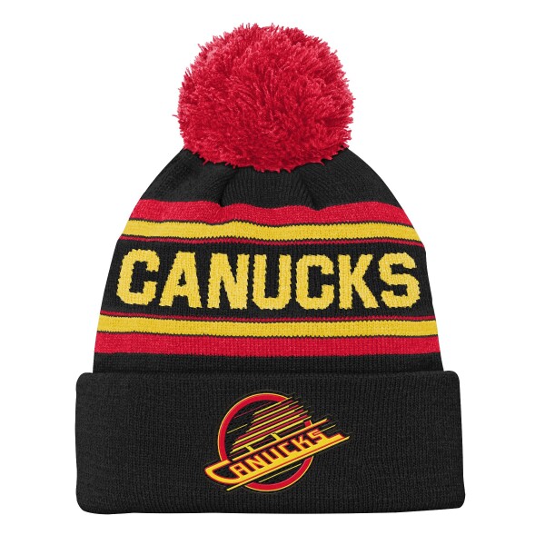 Outerstuff Dětská zimní čepice Vancouver Canucks NHL 3Rd Jersey Jacquard Cuff Pom