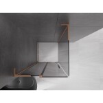 MEXEN/S - Velar L sprchový kout, posuvné dveře 120 x 120, grafit, měď kartáčovaná - 871-120-120-33-65 871-120-120-43-65