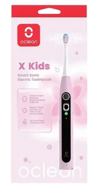 Oclean X Kids růžová / Dětský sonický zubní kartáček / 5 režimů / 72.000 kmitů / dotykový displej (X Kids różowy)
