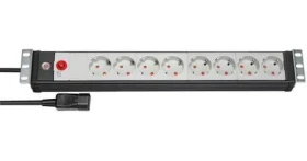 Brennenstuhl Premium Line 19" napájecí lišta černá / Napájecí lišta / 8x zásuvka / IEC C14 / 3 m / 1,5U (1156057128)