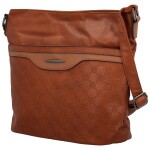 Módní dámská koženková crossbody kabelka Blandina, hnědá