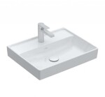 VILLEROY & BOCH - Collaro Umyvadlo 55x44 cm, bez přepadu, otvor pro baterii, CeramicPlus, alpská bílá 4A3356R1