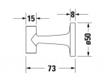 DURAVIT - Starck T Háček, černá mat 0099294600