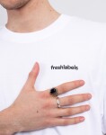 Tričko Freshlabels Lowercase Tee Uni White