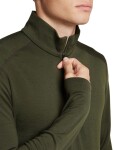 Pánské merino triko dlouhý rukáv, 1/2 zip ICEBREAKER Mens 260 Tech LS Half Zip, Dark Loden velikost: L