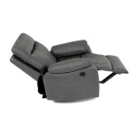 TV a relaxační křeslo s elektrickým ovládáním, potah šedá látka v dekoru vintage, 1 motor 240V