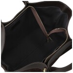 Trendy dámská kožená kabelka na rameno Ruth, tmavě hnědá